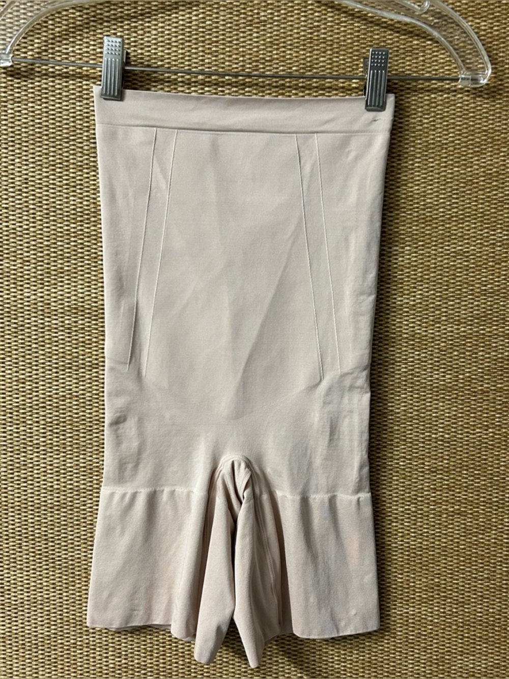 Spanx High Waist Mid Thigh Shorts Womens Small Nude Color Shapewear